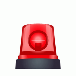 Animated red siren alert